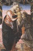 Sandro Botticelli Madonna and CHild with an Angel oil on canvas